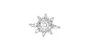 C. 1990 Vintage .75 ct. t.w. Diamond Snowflake Ring in 14kt White Gold