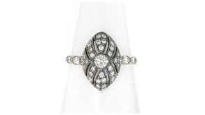 C. 1970 Vintage .60 ct. t.w. Diamond Ring in 18kt Yellow Gold