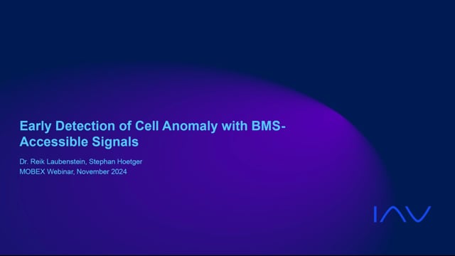 Early detection of cell anomaly with BMS-accessible signals