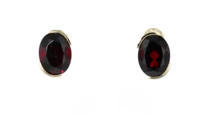 C. 1980 Vintage 22.00 ct. t.w. Garnet Earrings in 14kt Yellow Gold