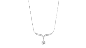 C. 1970 Vintage 1.20 ct. t.w. Diamond Drop Necklace in 14kt White Gold