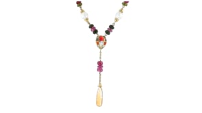 C. 1990 Vintage Asch Grossbardt 23.00 ct. t.w. Multi-Gemstone Y-Necklace in 14kt Yellow Gold