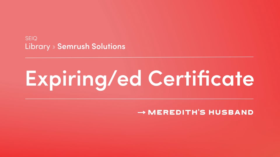 How to Resolve Expired or Expiring SSL Certificates