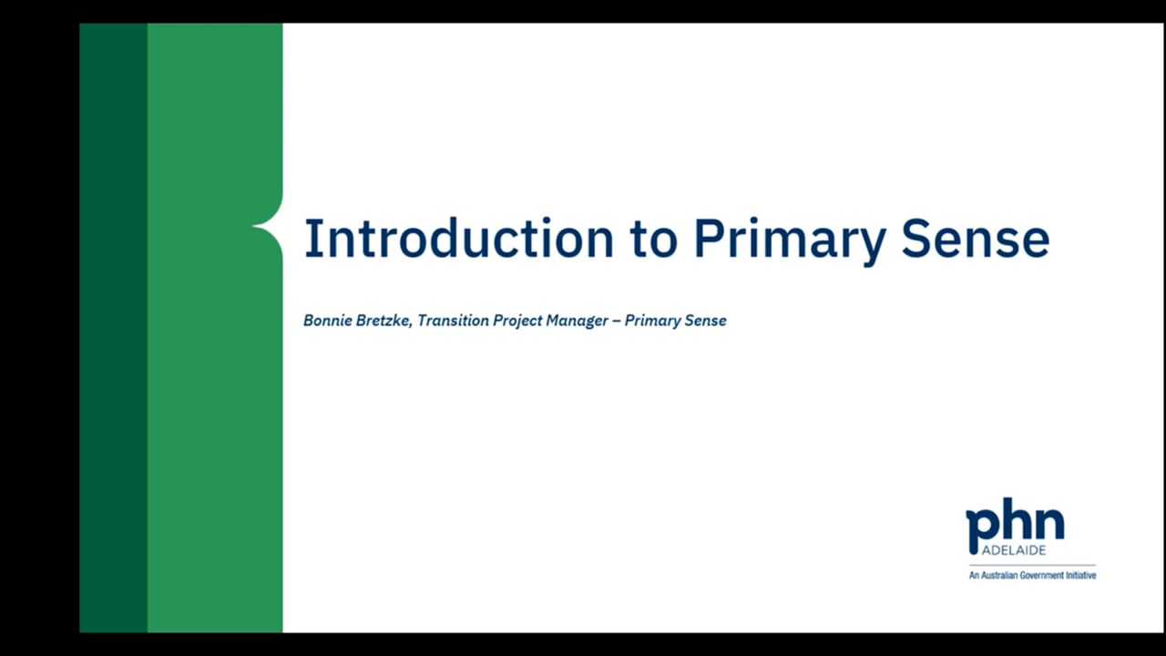 Introduction to Primary Sense - webinar recording now availble!
