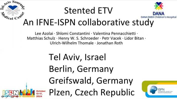 Stented ETV- An IFNE-ISPN Collaboration Study