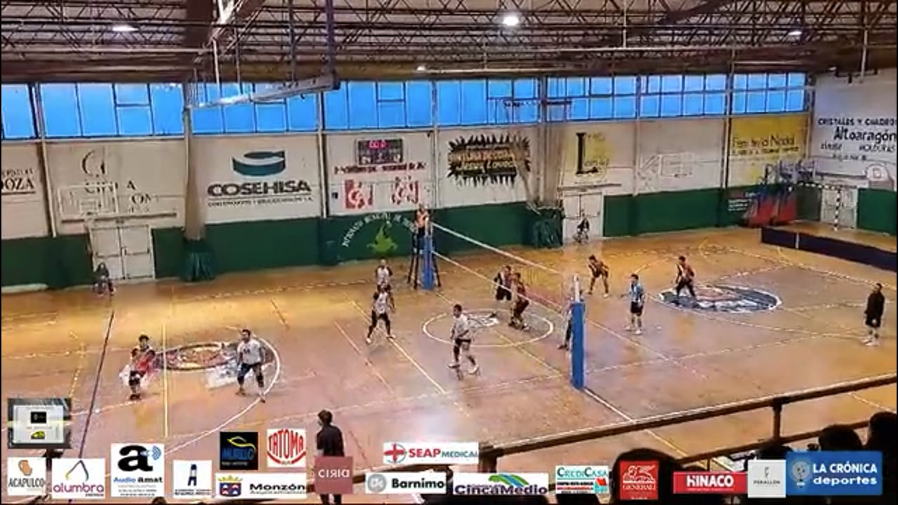 VOLEIBOL 2ª DIVISIÓN MASCULINA  CV MONZÓN 3-0 ZETTA  AD CIERZO ( 25-10,25-12,25-18 )