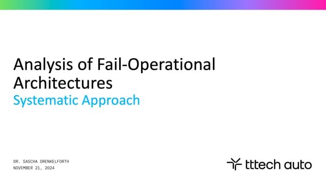 A systematic approach for the analysis of fail-operational architectures in the automotive industry