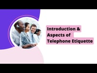 Receptionist: Introduction _ Aspects of Telephone Etiquette 