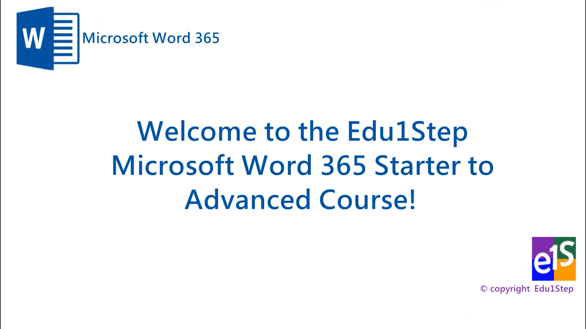 Edu1step word 365 course