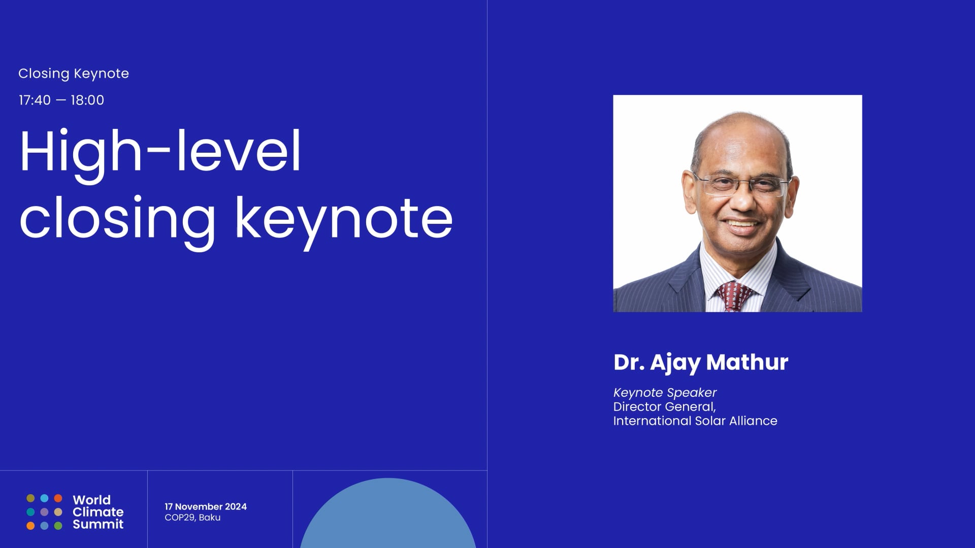 Closing Keynote Ajay Mathur