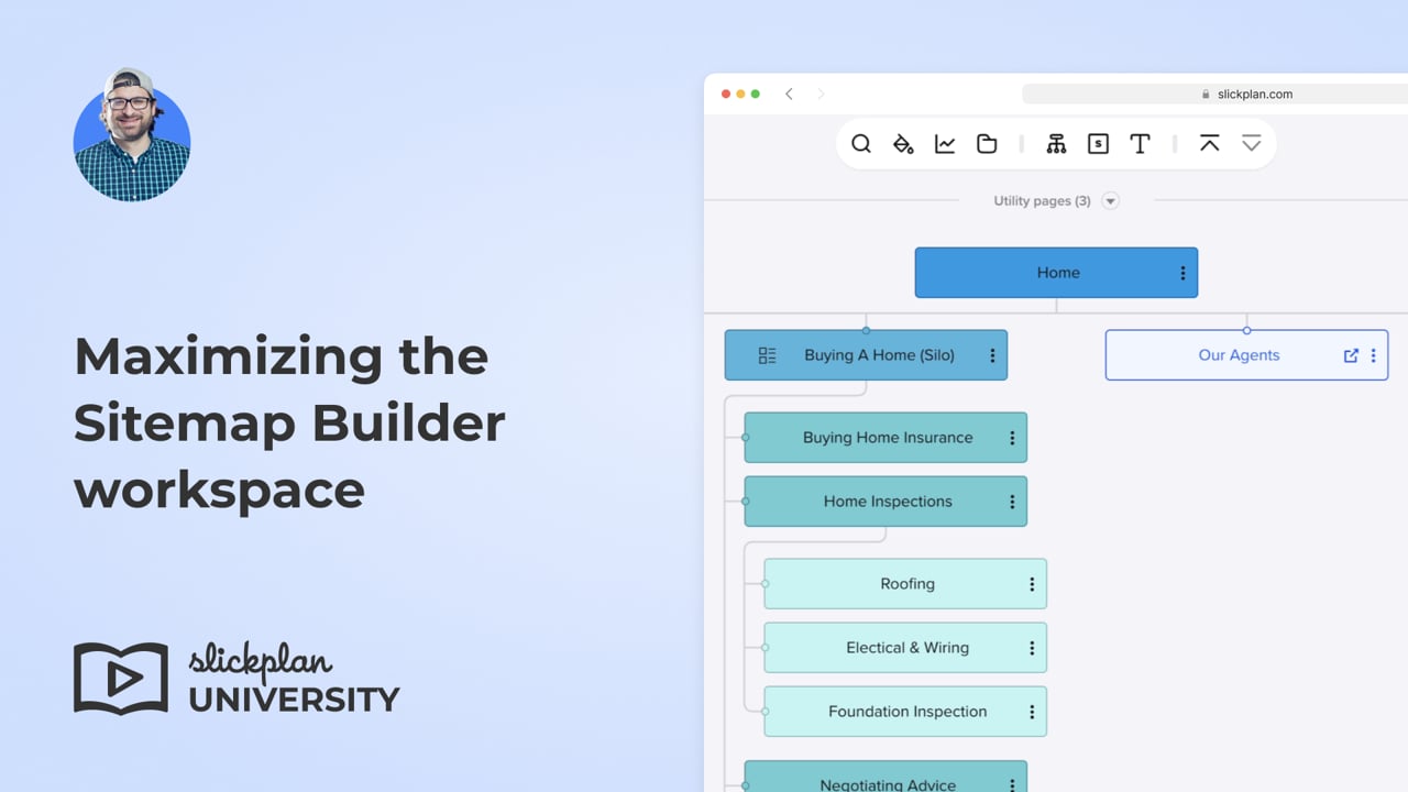 Maximizing the Sitemap Builder workspace