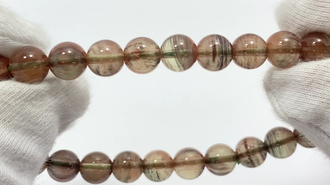 動画】【1点もの】アンデシンAAA ラウンド7mm 1連(ブレス) NO.6