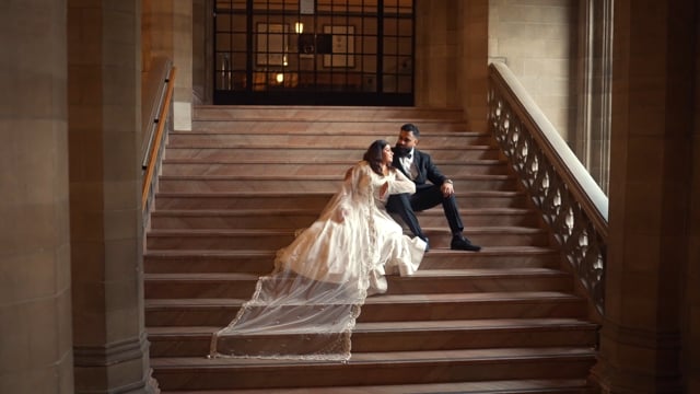 Still from Harmeet & Inderjit next day edit by Happy Soul Films, Toronto wedding videographers