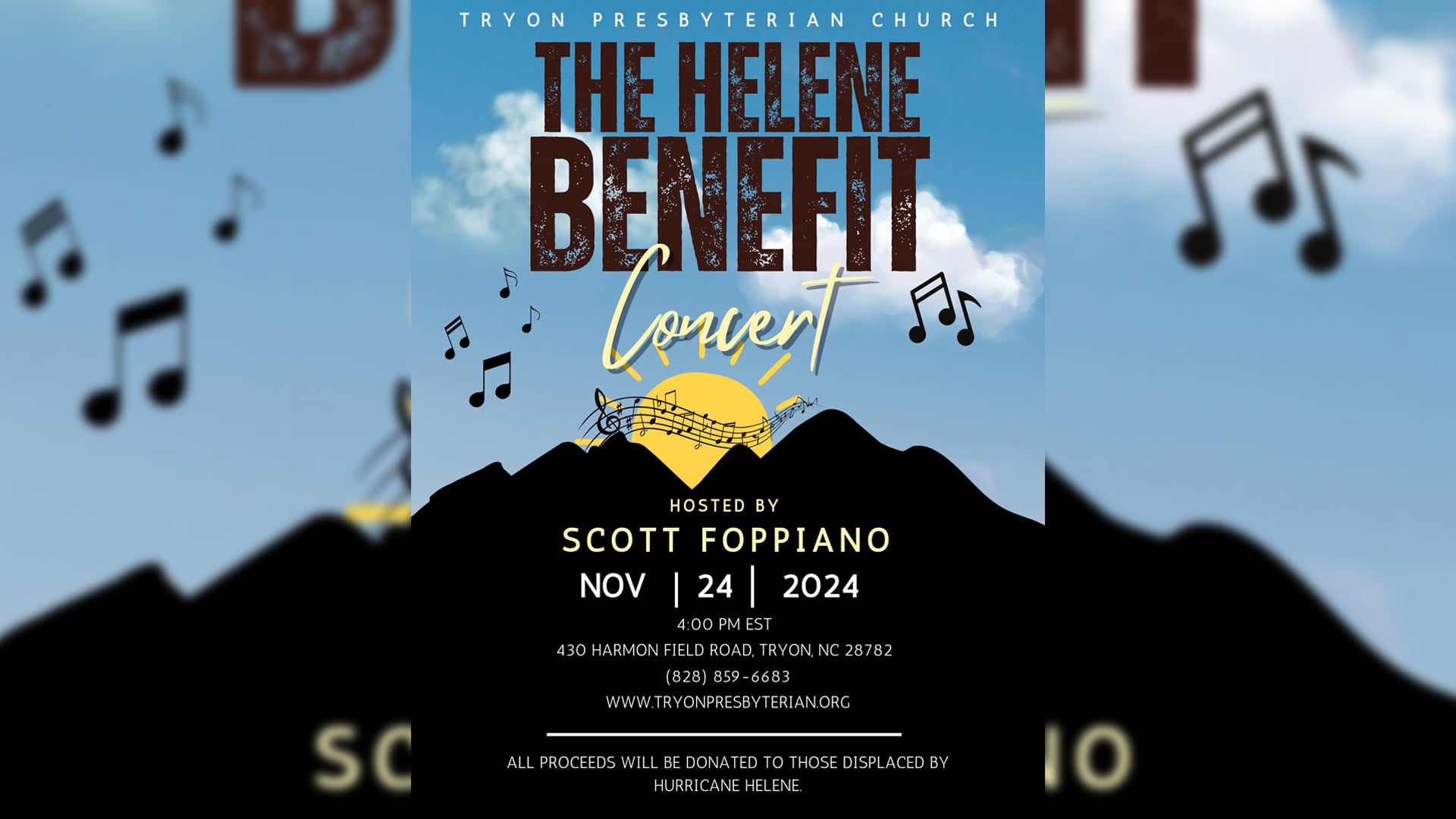 The Helene Benefit Concert at Tryon Presbyterian Church
