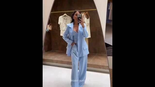 Blazer Alfaiataria Aura - Azul