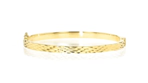 18kt Gold Vermeil Diamond-Cut Bangle Bracelet
