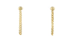 18kt Gold Vermeil Curb-Link Drop Earrings