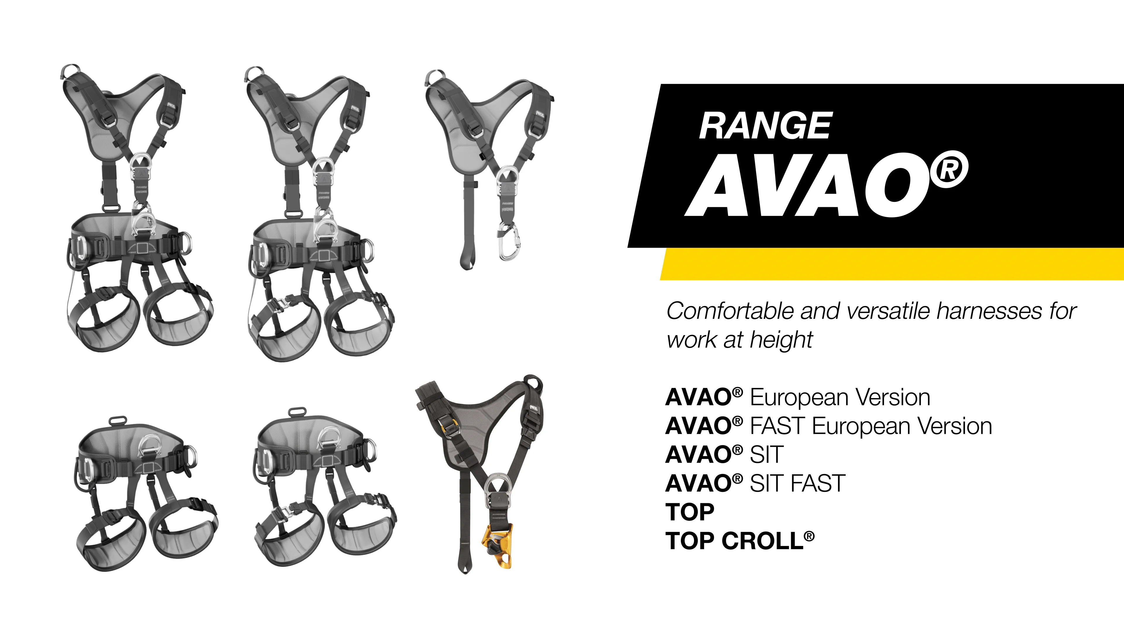 AVAO® SIT, Comfortable and versatile sit harness for work at