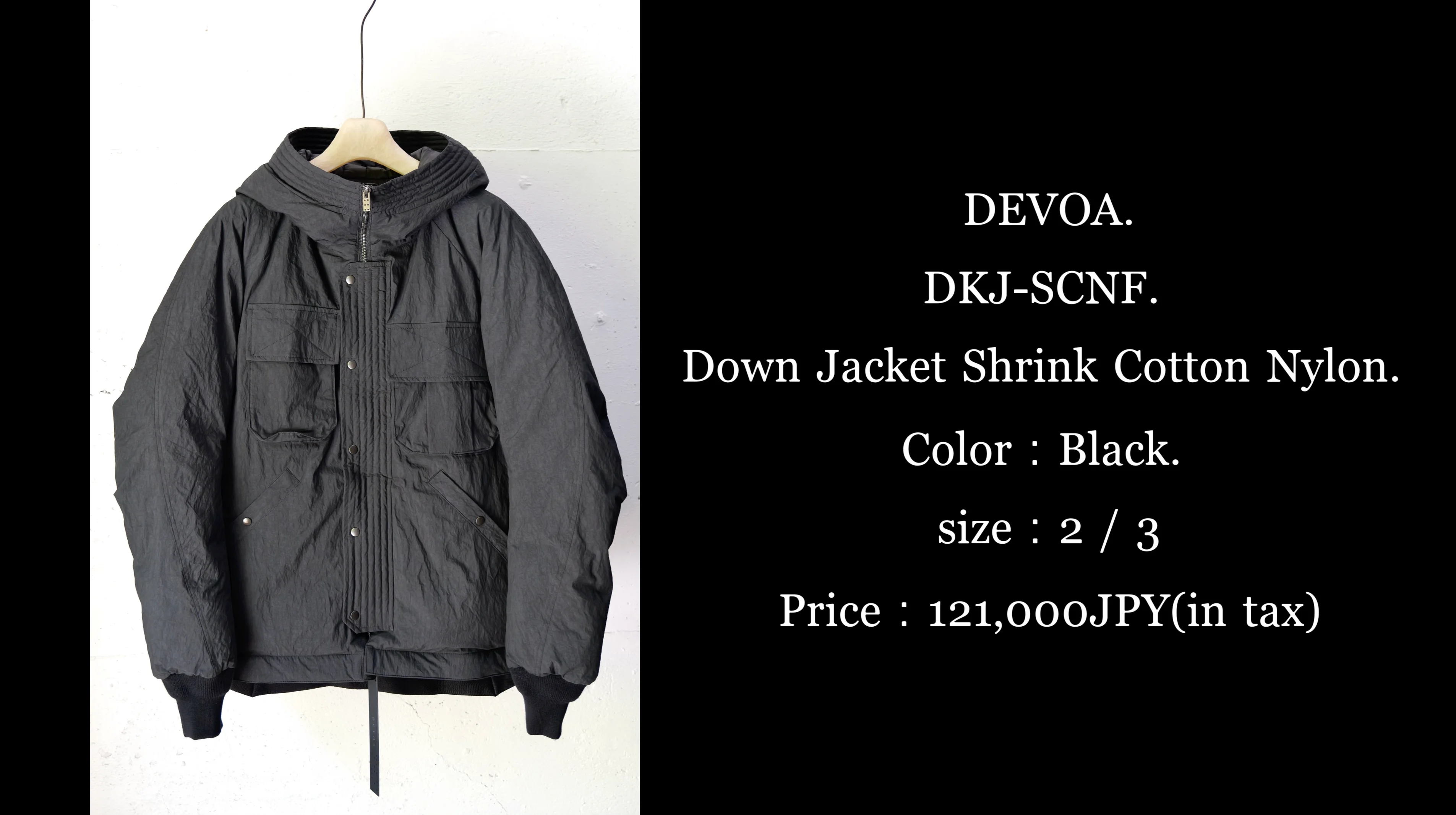 【躑躅】　DEVOA ダウンジャケット デヴォア DEVOA ダウンジャケット 通販 - FASCINATE 大阪 心斎橋