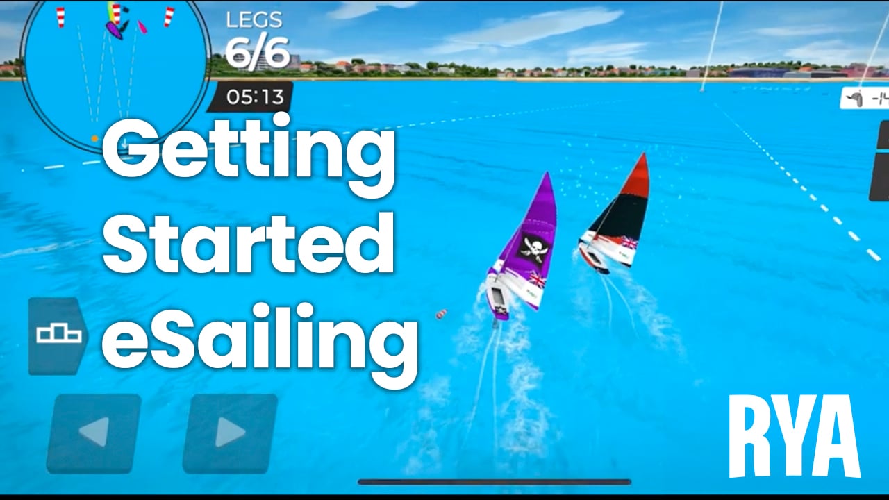 Two windsurfers on the water, featuring the caption 