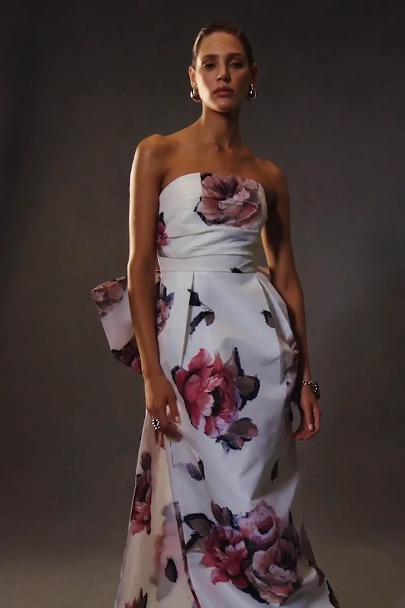 REBECCA VALLANCE ワンピース Strapless tulle gown1078332 Aveline Strapless Gown – Rebecca Vallance