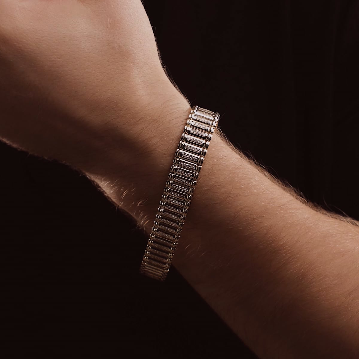 product video 2 for 3 ctw Round Lab Grown Diamond Railroad Fashion Bracelet - 8.5 Inches