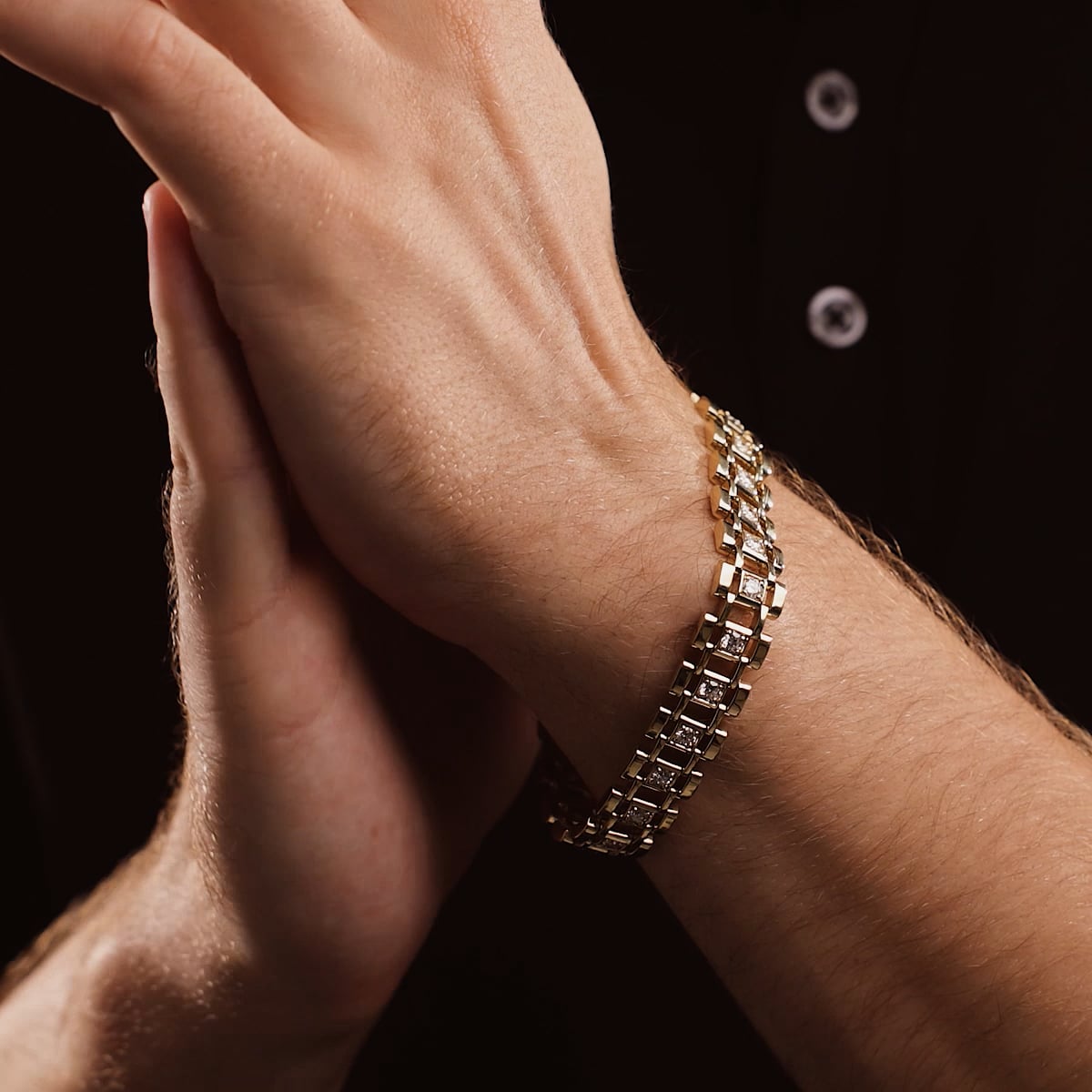 product video 2 for 3 7/8 ctw Round Lab Grown Diamond Railroad Bracelet - 8.5 Inches