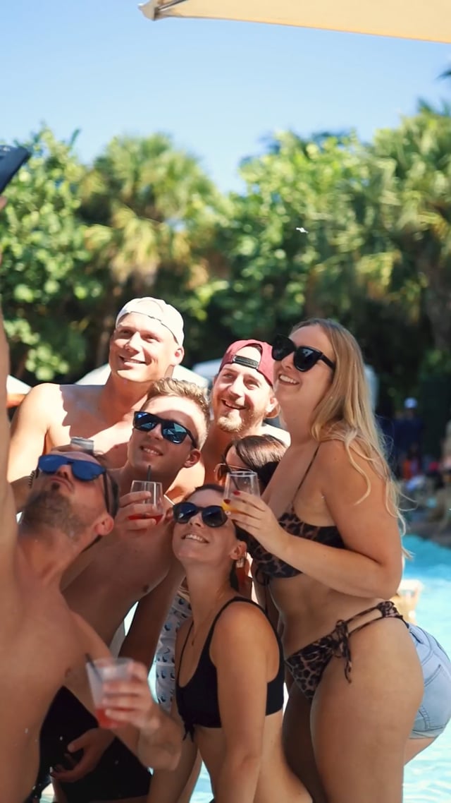 Cinematic video for Miami pool party