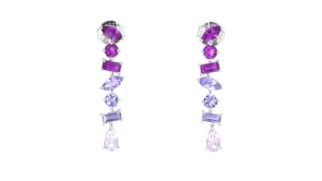 1.80 ct. t.w. Tonal Amethyst and Tanzanite Drop Earrings in Sterling Silver