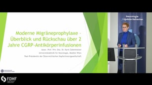 „Moderne Migräneprophylaxe – Überblick und Rückschau auf 2 Jahre Antikörper-Infusion“