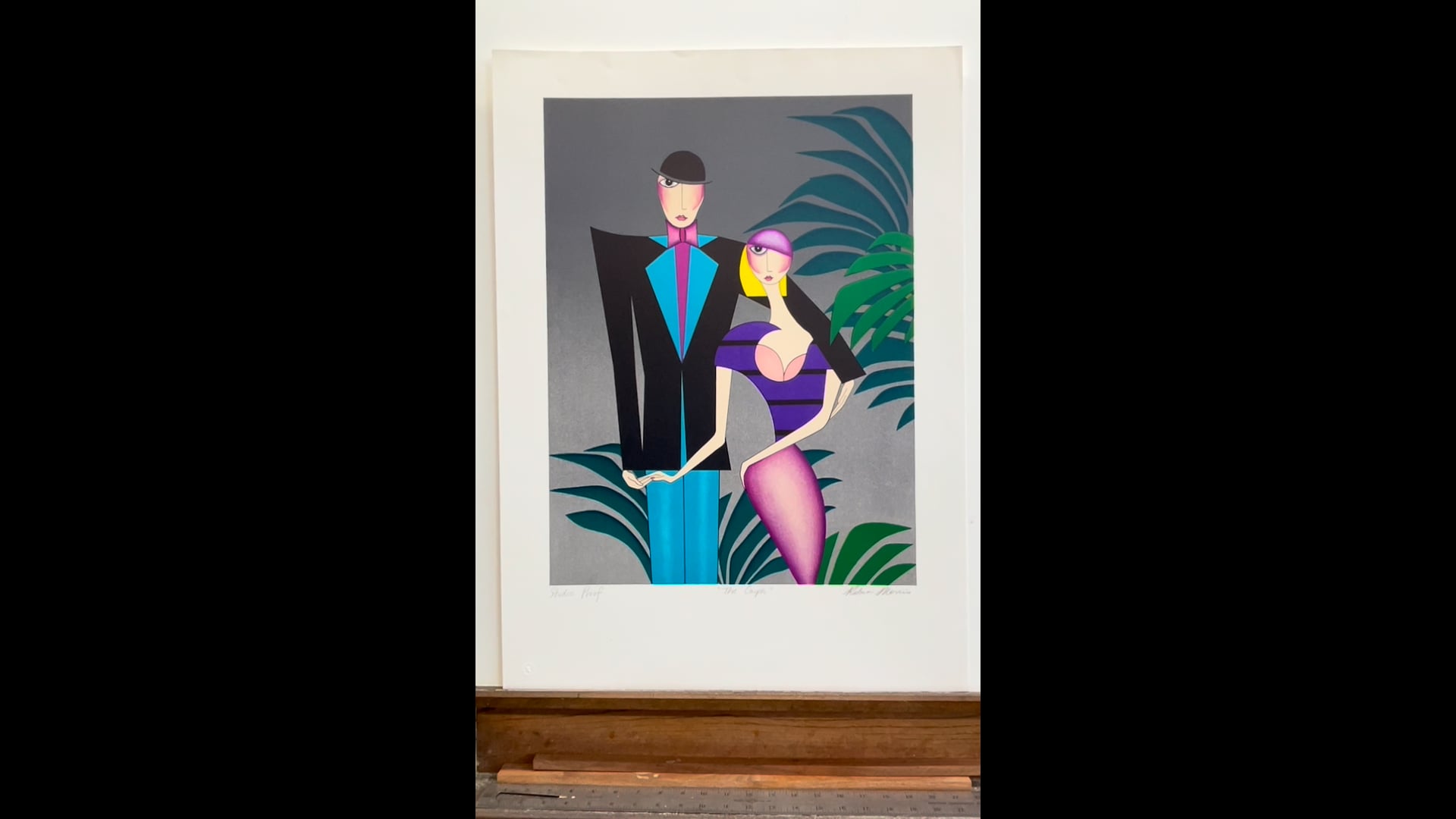 Robin Morris - THE COUPLE Signed Lithograph, Modern Figurative