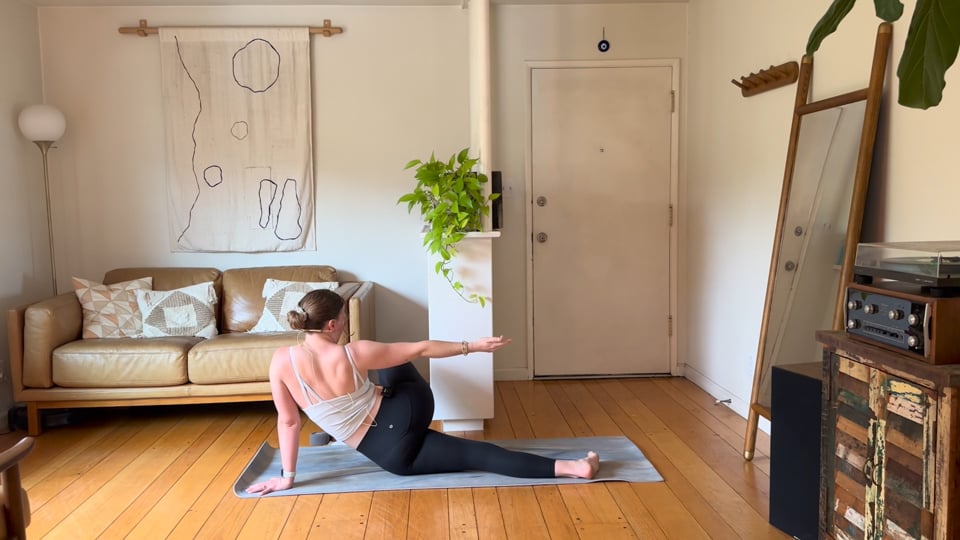 Release the Hips and Hamstrings, a 30-minute yoga class for tight hips with Haley Havelock