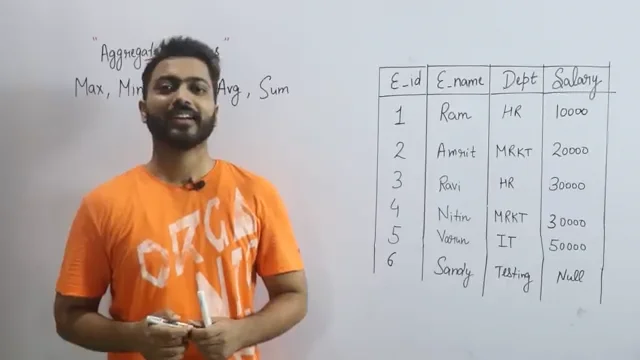 Lec-67_ SQL Aggregate Functions - SUM, AVG(n), COUNT, MIN, MAX ...