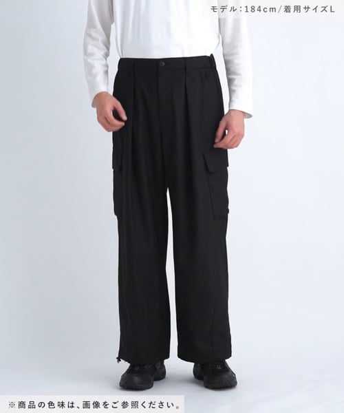 なおゴン TRストレッチ/バギーカーゴパンツ/ピンストライプワイドパンツ | [公式