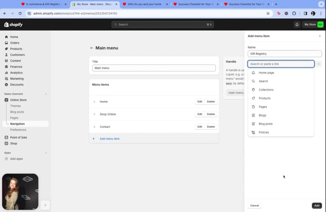 Video: Add A Link on Your Shopify Store