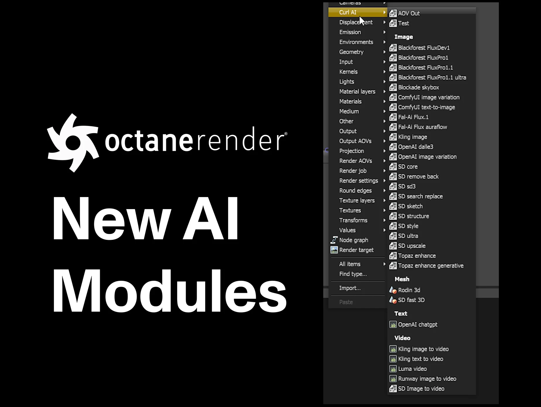 Ai modules render network