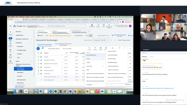 Bieten gegen Booking.com und Airbnb, Google Ads für einen Shopify Shop & Keyword Signale als Brand-KW Retter mit Malte vom 29.11.24