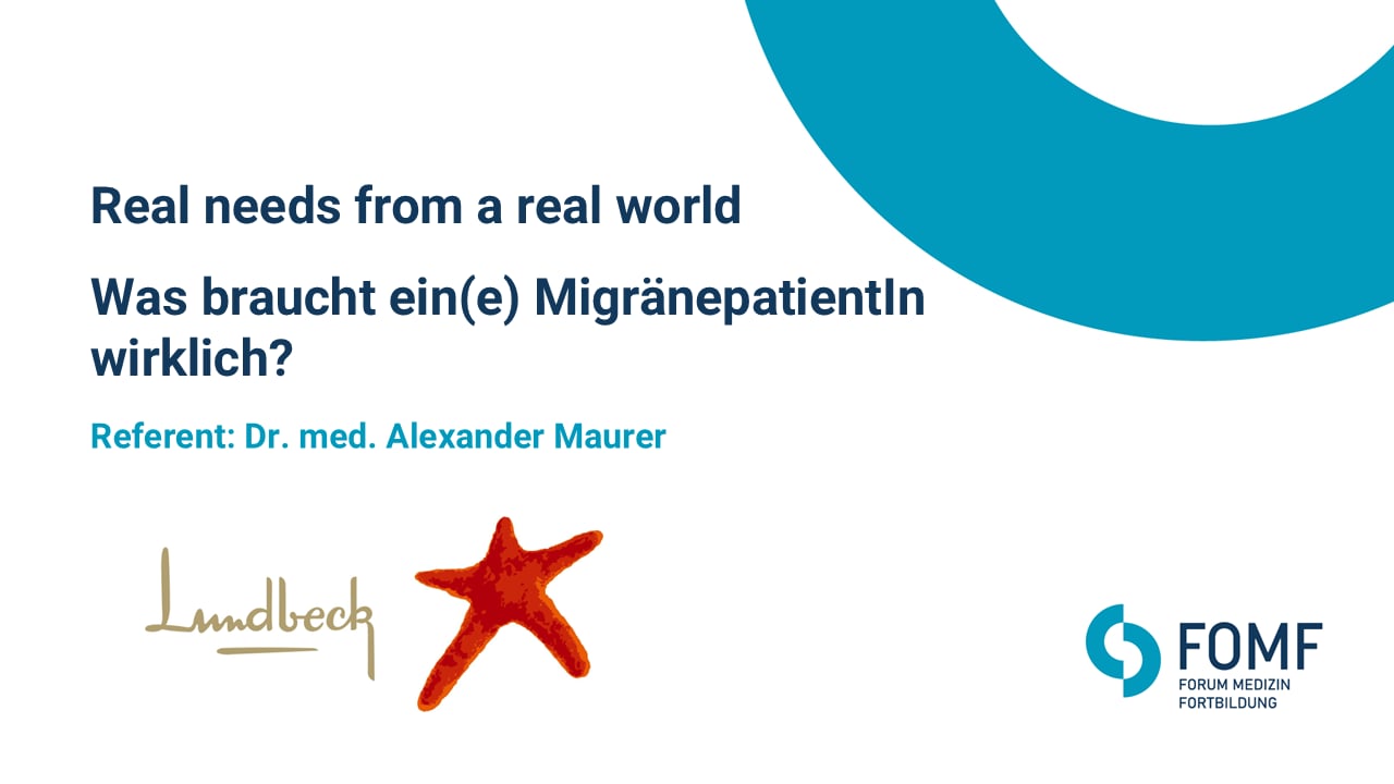 Real needs from a real world - Was braucht ein(e) MigränepatientIn wirklich?