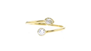 .20 ct. t.w. Lab-Grown Diamond Toi et Moi Ring in 14kt Yellow Gold