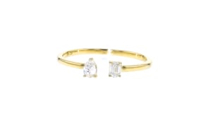 .20 ct. t.w. Lab-Grown Diamond Toi et Moi Ring in 14kt Yellow Gold