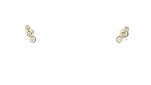 .10 ct. t.w. Bezel-Set Lab-Grown Diamond Flat-Back Stud Earrings in 14kt Yellow Gold