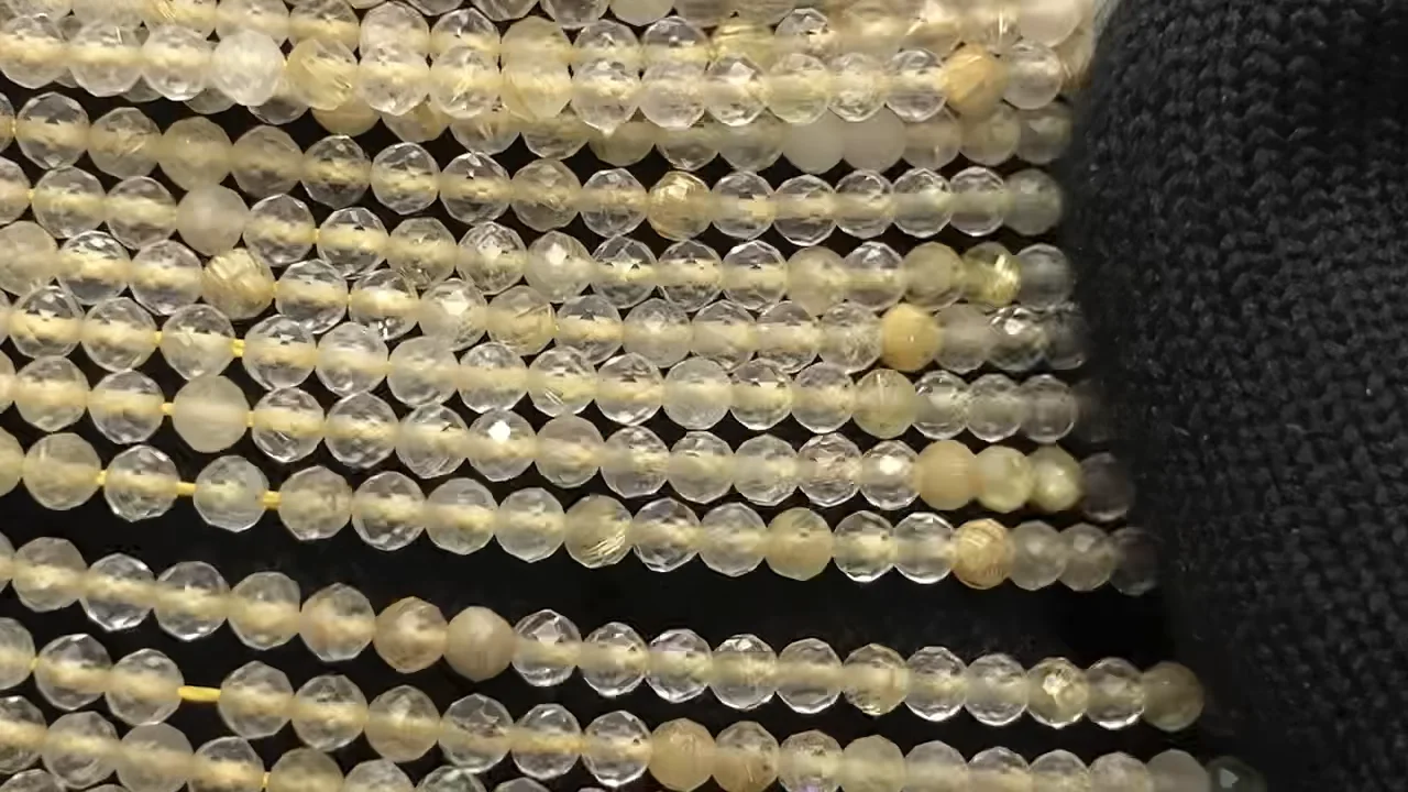 ルチルクォーツ 【和名・針水晶｜産地・ブラジル】 極小ラウンド