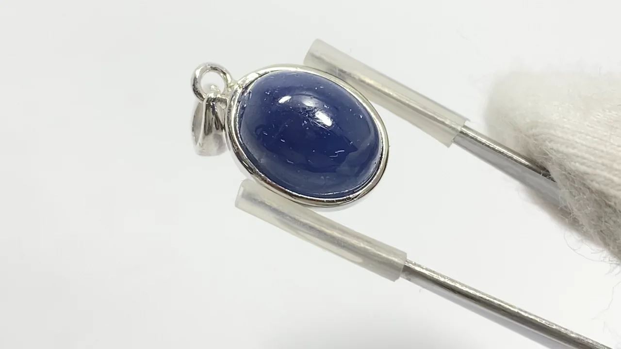 動画】【1点もの】サファイアAAA- ペンダントトップ SILVER925製 NO.26