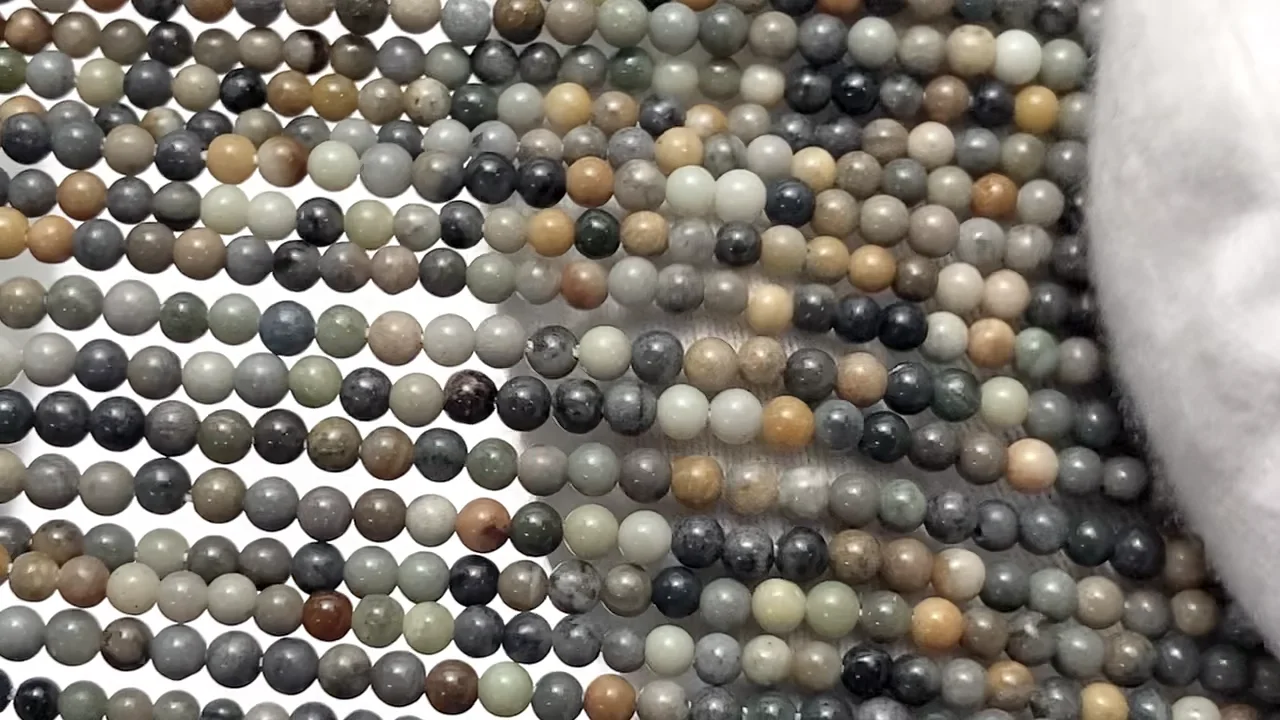 ピカソジャスパー うさぎ ラビット ピカソジャスパー うさぎ ラビット 丸ビーズ】ブルージャスパー 8mm