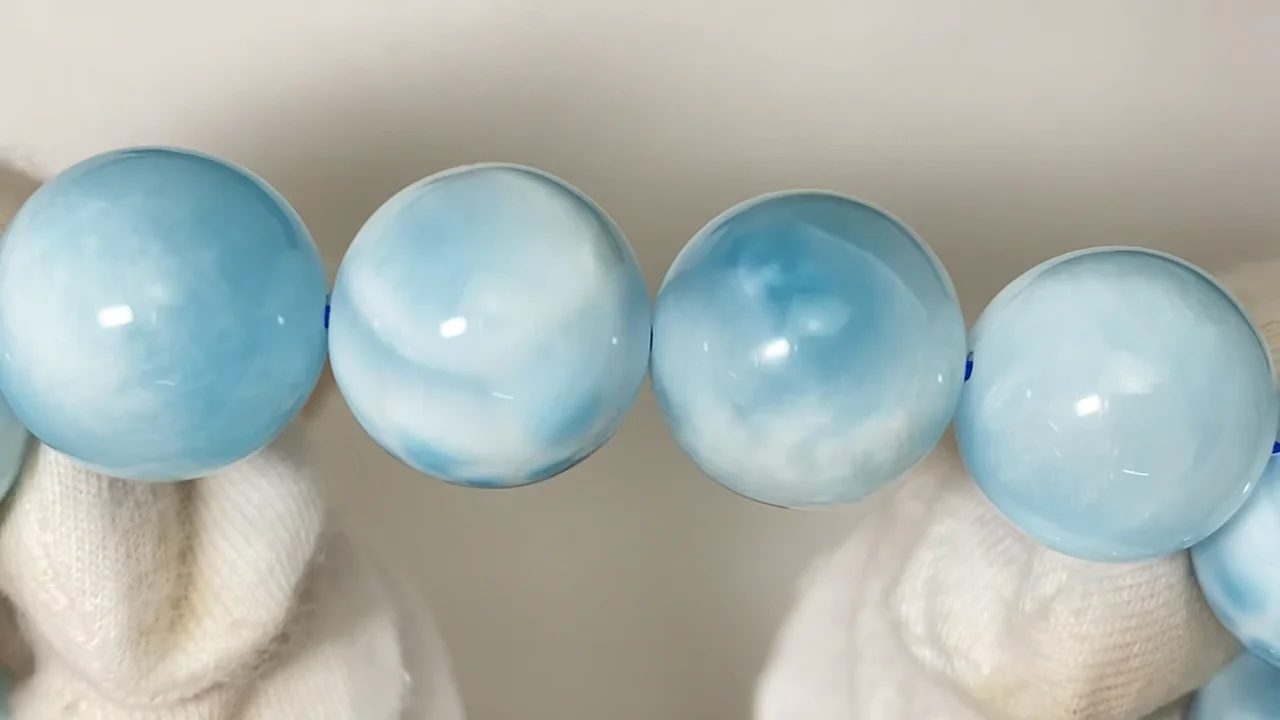 アイスラリマー ラウンド16mm 1連(ブレスレット) NO.7【1点もの