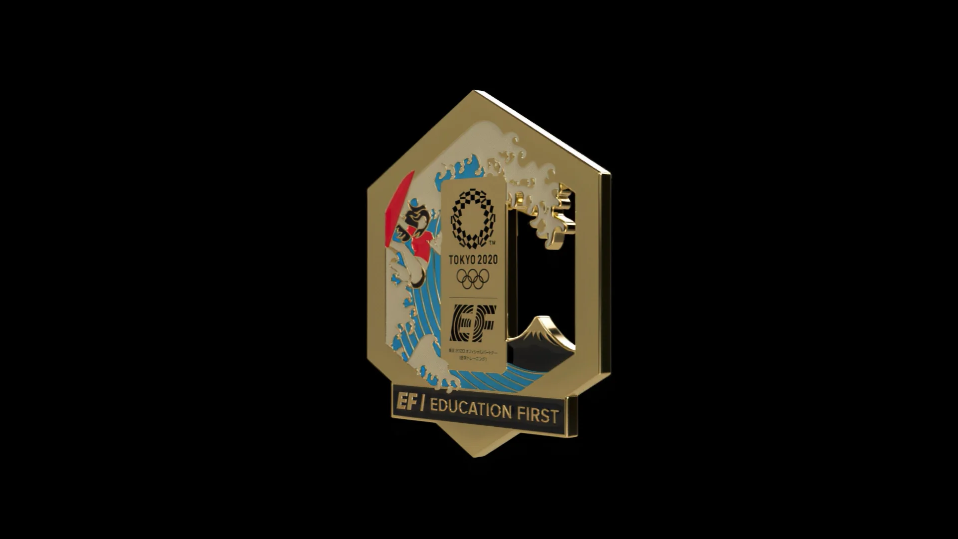 【非売品】Education First 東京オリンピック記念バッジ Travis Purrington - OFFICIAL EF PIN SET, TOKYO 2020 OLYMPIC