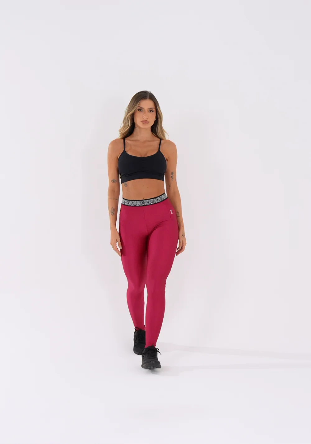 Calça legging happiness com elástico étnico e bolso cereja dlk