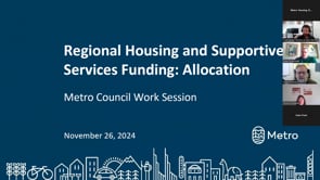 Supportive Housing Services Oversight Committee meeting, December 02, 2024 on Vimeo