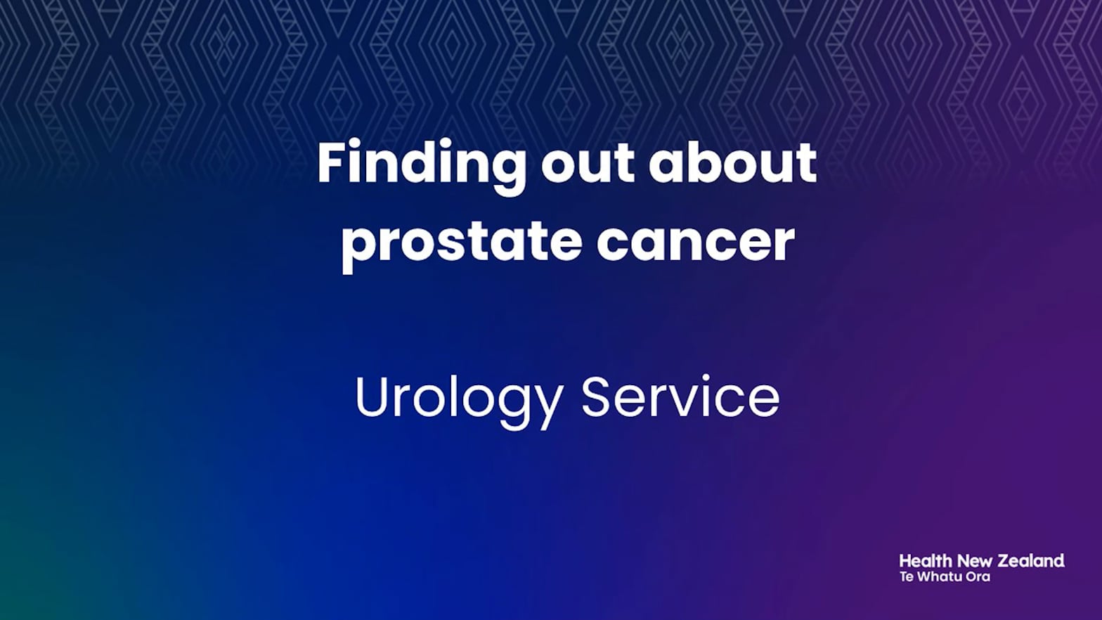 Finding out about prostate cancer - Urology Service | Videos & Movies ...