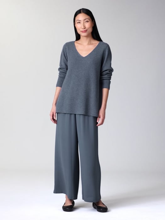 Silk Georgette Crepe Wide-Leg Pant | EILEEN FISHER Silk Georgette Crepe Wide-Leg Pant | EILEEN FISHER